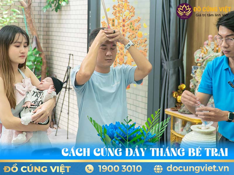 Cách cúng đầy tháng bé trai