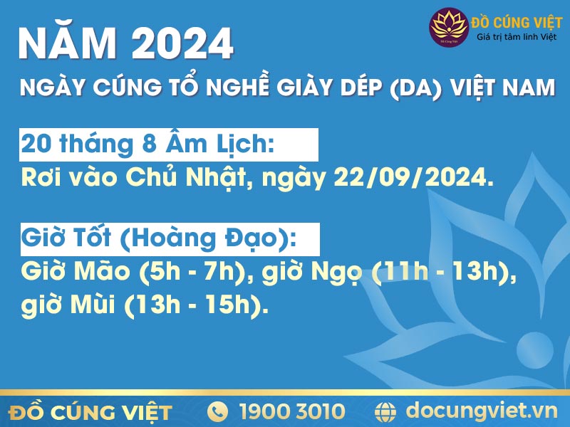Ngày giờ cúng tổ ngành giày da, giày dép 2024