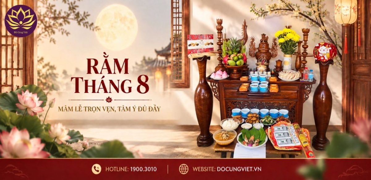 Mâm cúng Rằm tháng 8